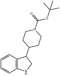 Tert-Butyl 4-(2,3-Dihydro-1H-Indol-3-Yl)Piperidine-1-Carboxylate(WX175001) Struktur