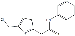 2-[4-(chloromethyl)-1,3-thiazol-2-yl]-N-phenylacetamide Struktur