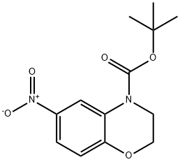 tert-butyl 6-nitro-2H-benzo[b][1,4]oxazine-4(3H)-carboxylate Struktur