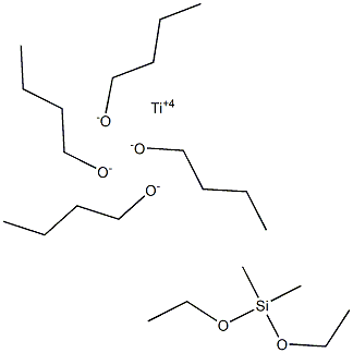 1-Butanol, titanium(4+) salt, polymer with diethoxydimethylsilane Struktur