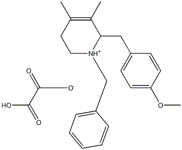 (±)-2-[(p-anisyl)methyl]-1-benzyl-1,2,5,6-tetrahydro-3,4-dimethylpyridinium hydrogen oxalate Struktur