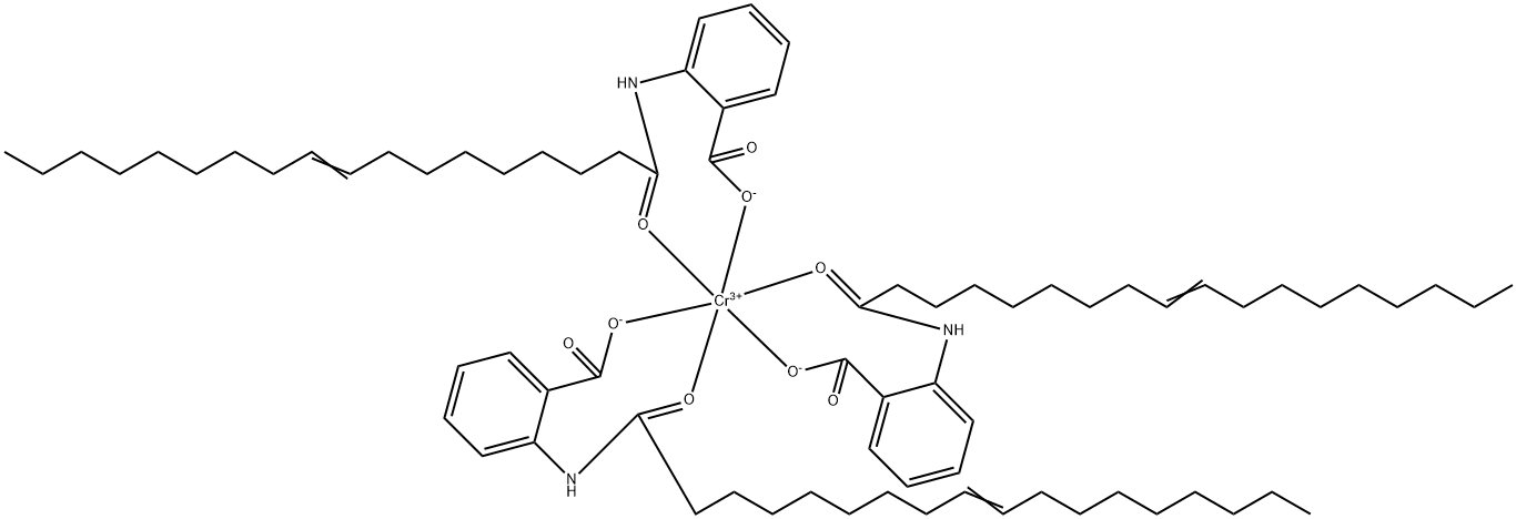 tris[(1-oxooctadec-9-en-1-yl)anthranilato-O1,O2]chromium Struktur