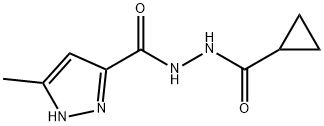 N'-(cyclopropylcarbonyl)-3-methyl-1H-pyrazole-5-carbohydrazide Struktur