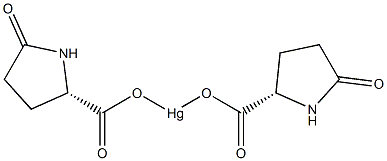 bis(5-oxo-L-prolinato-N1,O2)mercury Struktur