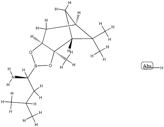 (S)-BoroLeu-(-)-Pinanediol-hydrochloride Struktur