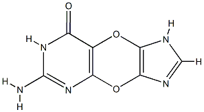 3H-Imidazo[4,5:5,6][1,4]dioxino[2,3-d]pyrimidin-8(7H)-one,  6-amino- Struktur