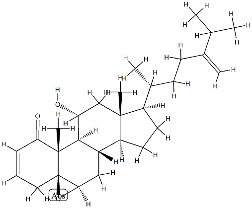 5,6β-Epoxy-11α-hydroxy-5β-ergosta-2,24(28)-dien-1-one Struktur