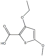 2-Thiophenecarboxylicacid,3-ethoxy-5-methoxy-(9CI) Struktur