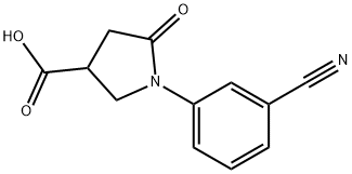 1-(3-cyanophenyl)-5-oxopyrrolidine-3-carboxylic acid Struktur