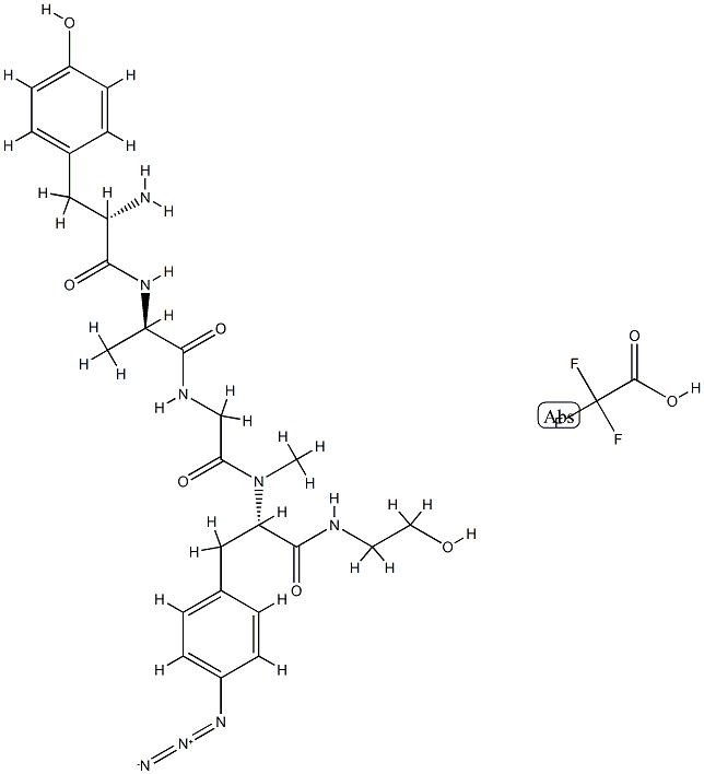 tyrosyl-alanyl-glycyl-(4-azidomethylphenylalanyl)-glycine-OH Struktur