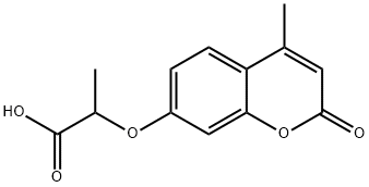 2-[(4-methyl-2-oxo-2H-chromen-7-yl)oxy]propanoic acid Struktur