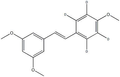 trans-trismethoxy Resveratrol-d4 Struktur