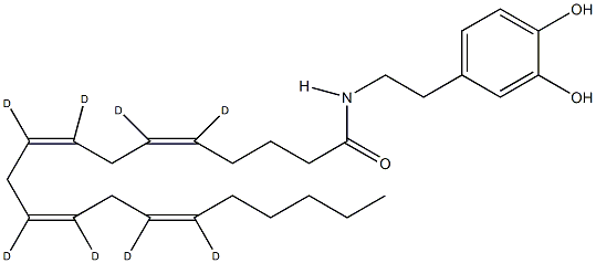 N-Arachidonoyl Dopamine-d8    Exclusive Struktur