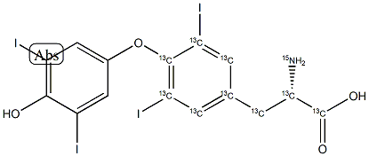 L-Thyroxine-13C9,15N Struktur