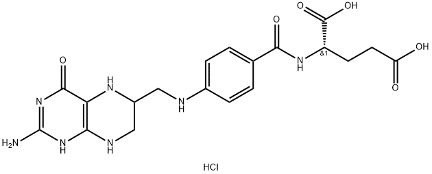 (6R,S)-5,6,7,8-Tetrahydrofolic acid (hydrochloride) Struktur