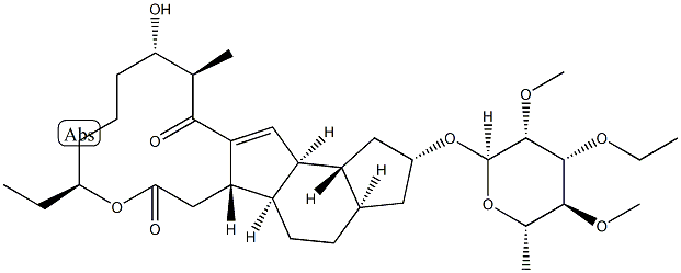 3'-Ethoxy-5,6-dihydro Spinosyn J 17-pseudoaglycone Struktur