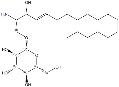 13C6 Glucosylsphingosine (d18:1) Struktur