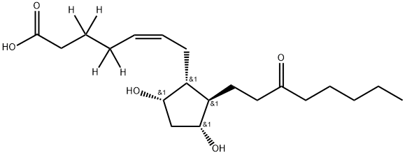 13,14-dihydro-15-keto Prostaglandin F2α-d4 Struktur