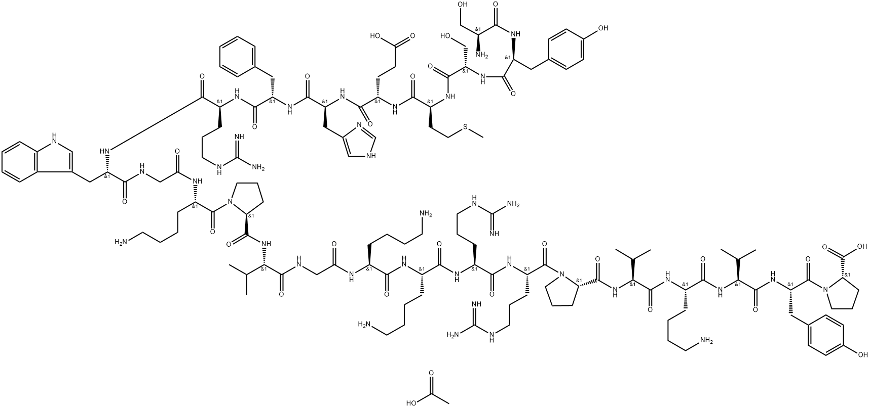 tetracosactrin acetate Struktur