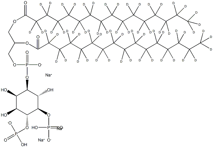 PtdIns-(4,5)-P2 (1,2-dipamitoyl)-d62 (sodium salt) Struktur