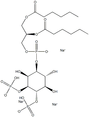 PtdIns-(3,4)-P2 (1,2-dihexanoyl) (sodium salt) Struktur