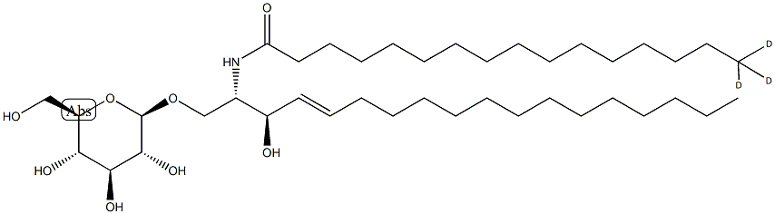 C16 Glucosylceramide-d3 (d18:1/16:0-d3) Struktur