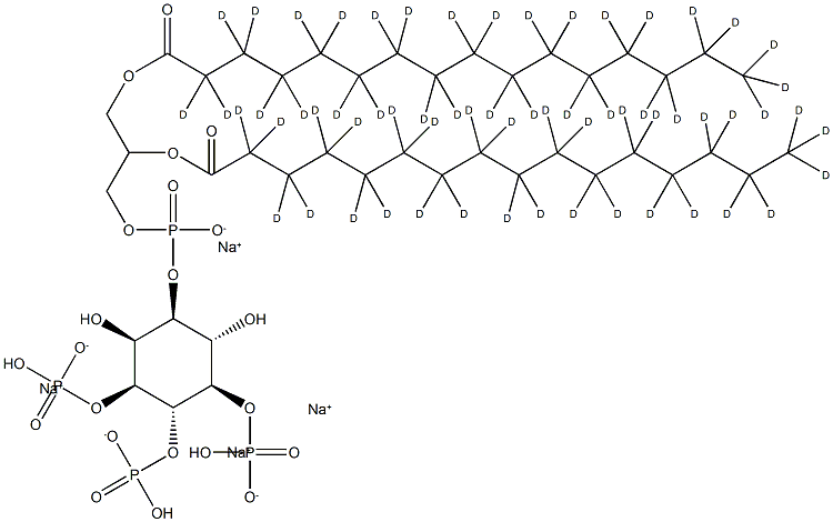 PtdIns-(3,4,5)-P3 (1,2-dipalmitoyl)-d62 (sodium salt) Struktur