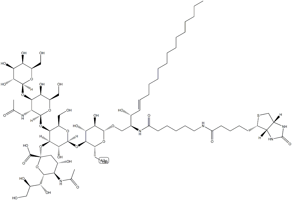 C6 Biotin Ganglioside GM1 (d18:1/6:0) Struktur