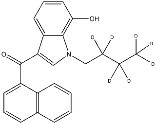 JWH 073 7-hydroxyindole metabolite-d7 Struktur