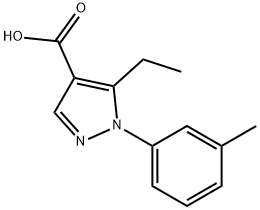 5-ETHYL-1-(3-METHYLPHENYL)-1H-PYRAZOLE-4-CARBOXYLIC ACID Struktur