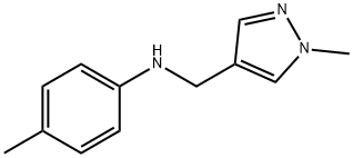 4-methyl-N-[(1-methyl-1H-pyrazol-4-yl)methyl]aniline Struktur