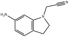 2-(6-amino-2,3-dihydro-1H-indol-1-yl)acetonitrile Struktur