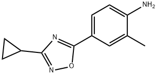 4-(3-cyclopropyl-1,2,4-oxadiazol-5-yl)-2-methylaniline Struktur