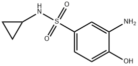 3-amino-N-cyclopropyl-4-hydroxybenzene-1-sulfonamide Struktur