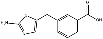 3-[(2-amino-1,3-thiazol-5-yl)methyl]benzoic acid Struktur