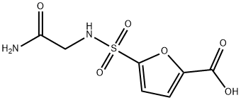 5-[(carbamoylmethyl)sulfamoyl]furan-2-carboxylic acid Struktur