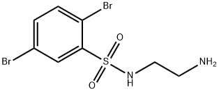 N-(2-aminoethyl)-2,5-dibromobenzene-1-sulfonamide Structure