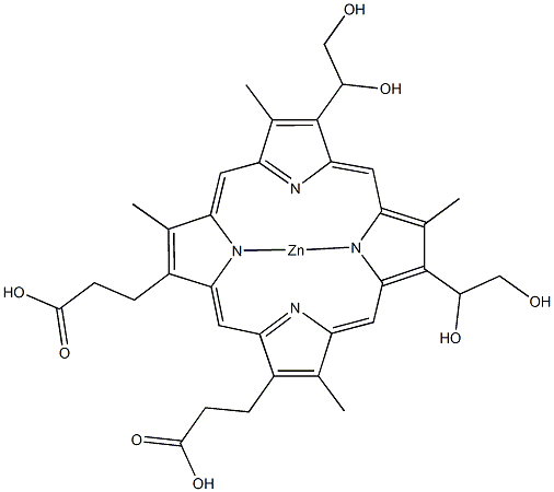 zinc deuteroporphyrin IX 2,4-bis(glycol) Struktur