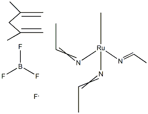 TRIS(ACETONITRILE)(H5-2,4-DIMETHYLPENTADIENYL)RUTHENIUM(II)](TETRAFLUOROBORATE) Struktur