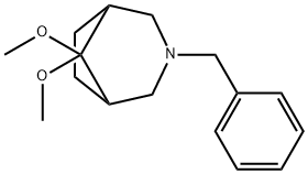 3-BENZYL-8,8-DIMETHOXY-3-AZABICYCLO[3.2.1]OCTANE Struktur