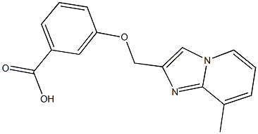 3-[(8-METHYLIMIDAZO[1,2-A]PYRIDIN-2-YL)METHOXY]BENZOIC ACID Struktur