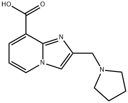 2-(PYRROLIDIN-1-YLMETHYL)IMIDAZO[1,2-A]PYRIDINE-8-CARBOXYLIC ACID Struktur