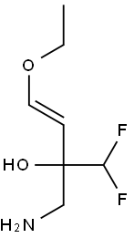 2-(AMINOMETHYL)-4-ETHOXY-1,1-DIFLUOROBUT-3-EN-2-OL Struktur