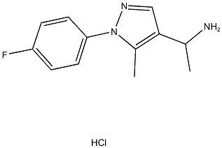 1-[1-(4-FLUOROPHENYL)-5-METHYL-1H-PYRAZOL-4-YL]ETHANAMINE HYDROCHLORIDE Struktur