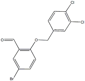 5-BROMO-2-[(3,4-DICHLOROBENZYL)OXY]BENZALDEHYDE Struktur