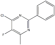 4-CHLORO-5-FLUORO-6-METHYL-2-PHENYLPYRIMIDINE Struktur