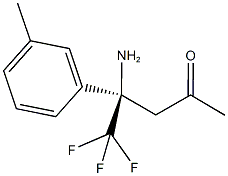 (4R)-4-amino-5,5,5-trifluoro-4-(3-methylphenyl)pentan-2-one Struktur