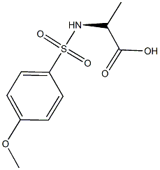 (2S)-2-{[(4-methoxyphenyl)sulfonyl]amino}propanoic acid Struktur