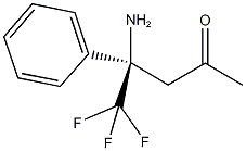 (4R)-4-amino-5,5,5-trifluoro-4-phenylpentan-2-one Struktur