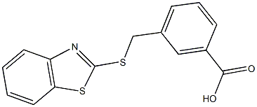 3-[(1,3-benzothiazol-2-ylthio)methyl]benzoic acid Struktur